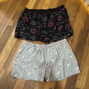 Set of 2 Celestial Print Sleep Shorts